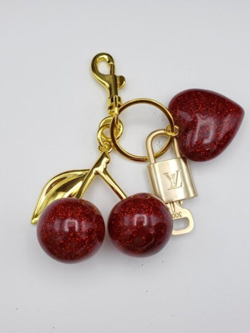 Authentic LV Gold Padlock & Key Set ✨ Luxury Bag Charm w/ Keychain - Picture 4 of 10
